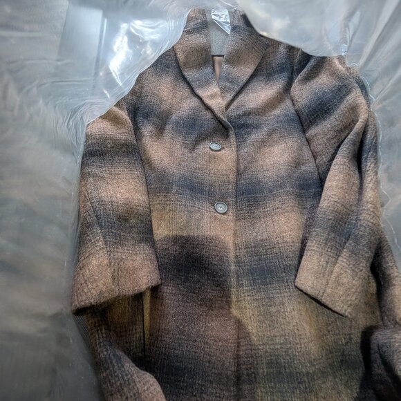Vince Jackets Coats Brand New Shadow Plaid Italian Woolblend